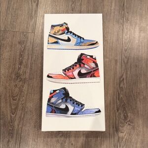 Sneaker Art Canvas Print – Colorful AJ1 Trio